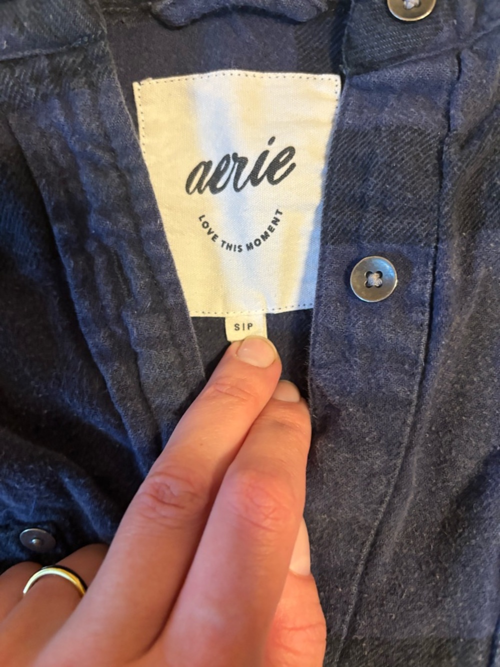 Aerie Dark blue and black flannel